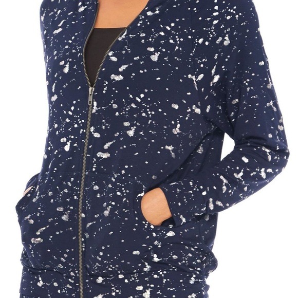 Terez navy zip up silver splatter - Picture 3 of 8